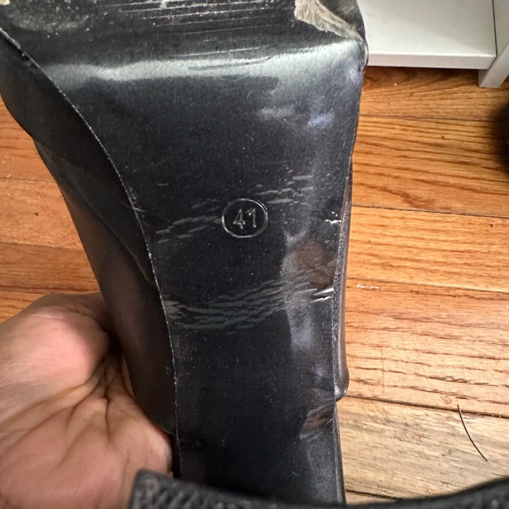 Elegant Black Women's Platform Mules - Picture 4 of 5